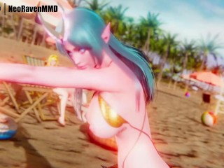 [MMD](G)I-DLE - Tomboy (Gwen/Lulusa/Soraka/Xayah/Ahri) [StripSwap Ver.] League of Legends