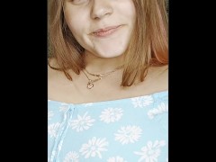 Pretty girl in a pretty blue dress