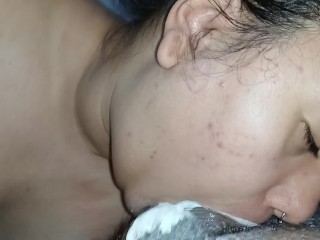 много кончил мне в рот раньше,его член уничтожен,но он все равно кончает, мой рот - магнит для спермы🥛