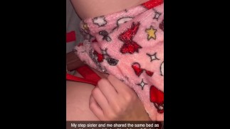 Step sister shares same bed with monster cock parents are home listening Almost caught