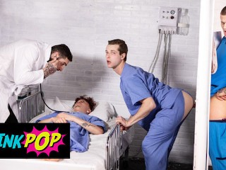 TWINKPOP - Handsome Hunk Clark Delgaty Fucks Benjamin Blue Doggystyle on the Hospital Bed