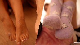 Ton sperme sur nos pieds - amateur francaise femdom alt rousse poilue tatoue fetish domination