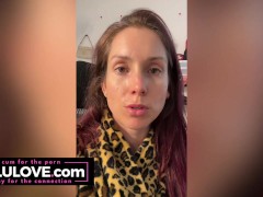 Big tits babe panty stuffing panties fetish closeups, cuckold gentle femdom JOI - Lelu Love