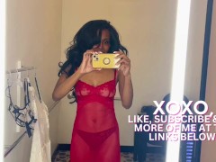 See Through Try On Haul in Fitting Room.