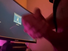 Jerking off to Fintess_modell