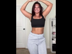 There's Something Sexy About A Girl In Sweats Dancing With Full Energy