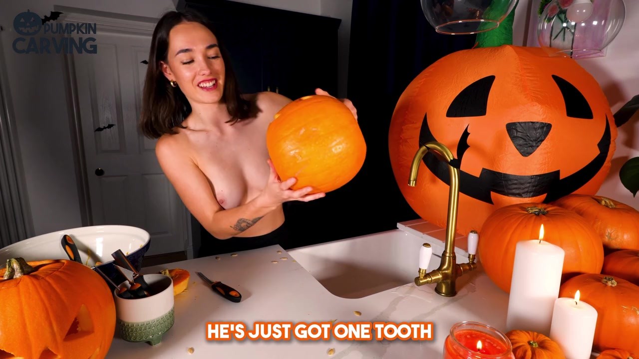 TOPLESS PUMPKIN CARVING