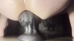 4K!! Ik voelde me avontuurlijk om te proberen en HILT mijn 35 cm geknoopte Siilcone BBC-speeltje!