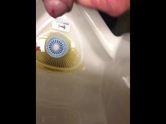 I wanted to cum for you at this urinal after pissing but I had to stop when someone walked in