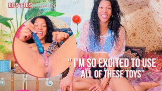 Ersties - UK Babe Sabrina J Masturbates With a Variety of Sex Toys