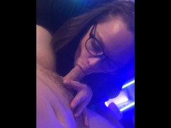 BBW Babe Gives More Sloppy Toppy. Deepthroats BWC like a champ. Sucking BWC Makes Her Wet.