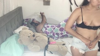 I fuck my teddy bear in front of my stepdad.