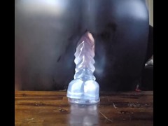 BBW RIDES CLEAR, LONG, THICK AND RIDGED DILDO 🫦🍒