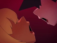 THICK EBONY LIKES WHITE COCK(HENTAI)