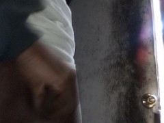 Roommate watching thru the crack