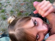 Hot Nympho GF Gives Outdoor Blowjob and Gets Cumshot Facial - Canadian Wilderness - AlexAndAva - 4K