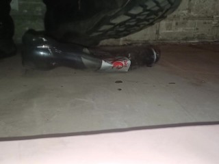 Banana Walkover Crush, Flattened under my Dirty Size 11 Boots 😁👣
