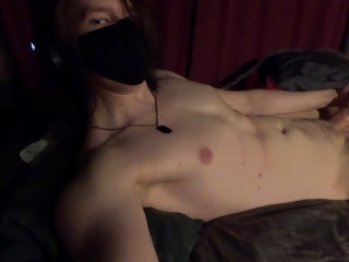 Cute Emo Boy Eye Contact Stroking