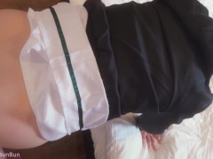 【ぶんコス】「先生の赤ちゃんほしいの💙」ムチムチぷにまんに中出しニ連発交尾💙 - Screenshot 15 of 16 - カズサ