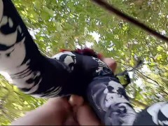Femdom pegging. Strapon in slave's anal in nature