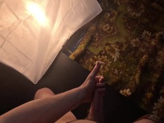 4k - dirty talk and moans as i jerk off my big cock imagining our hot sex