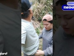 Libugan sa tabing ilog, pinasubo nya sakin titi nya ng muntik na kami makita ng dumaan