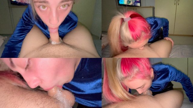 Very sloppy no hand deepthroat Facefuck Skill