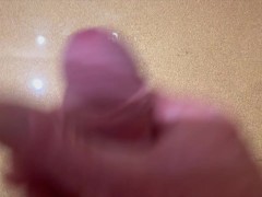Cumming for you in a hotel bathroom