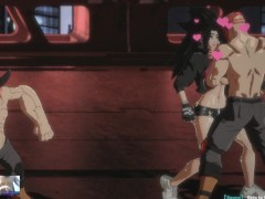 SEXY GOTH GIRL BEING FUCKED BY TWO GUYS - ALL ANIMATIONS