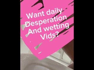 Pee Desperation: Rushing and Barely made it
