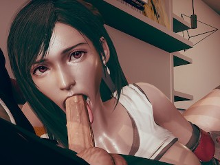 Тифа Локхарт просто устала от Клауда и она отправилась искать что-то другое в двух членах одновременно