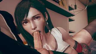 Тифа Локхарт просто устала от Клауда и она отправилась искать что-то другое в двух членах одновременно