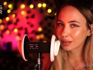 ASMR Сексуальный суккуб облизывает ваши уши до вашего оргазма