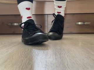 My Feet in Converse and Socks