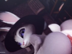 Witch Judy Hopps Turn Herself Into Blackhole and Spagettified Dick POV