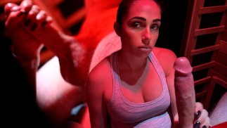 Edging meinen Trainingspartner mit einem sinnlichen Handjob in der Sauna