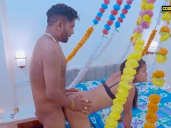 Sexy lady enjoyed her suhagrat night and fucked hard