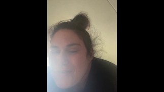 Sexy BBW girl next door jack off instructions before going to work early in the morning
