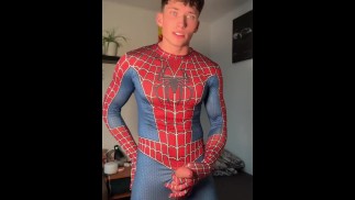 Horny spiderman with big dick
