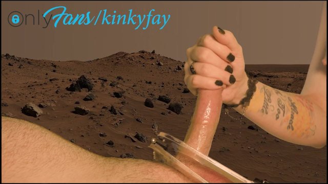 CUTE GIRL EDGES SUBMISSIVE FRIENDS COCK TO MULTIPLE ORGASMS ON MARS