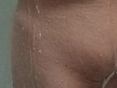 Maintenance in the shower. Inevitable to masturbate