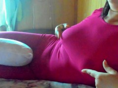触り方や感じ方を解説して乳首オナニーしながら枕オナニー。全身タイツ越しのオナニーに興奮してイッたあともクリコキ。 - Screenshot 4 of 16 - 巨乳