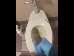 Had to Piss at WORK and got HORNY!! •moaning•