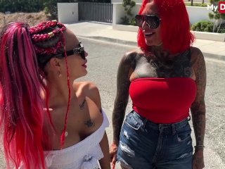 Kinky MILF amateurs Humeyra_Ophelia & CatCoxx share big thick cock in threesome - MyDirtyHobby screenshot number 2