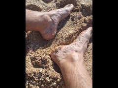 The most beautiful male feet at the beach