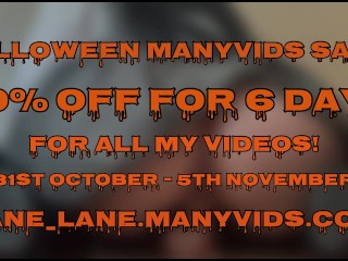 50% OFF HALLOWEEN SALE ON MY MANY VIDS