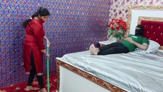 Indian Hindi Maid Blowjob Sucking and Hard Fucking Dick of Her Boss