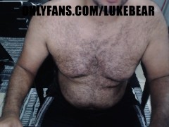 Bear Cub plays in webcam