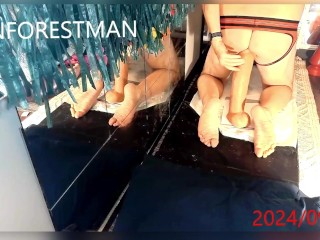 Rainforest-man Feeding his Hungry Ass again