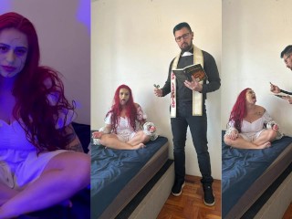 7 NOITES DE TERROR - O Exorcist@ - Camila Vegas Engasga no Pau e Tem Seu Cu Arrombado